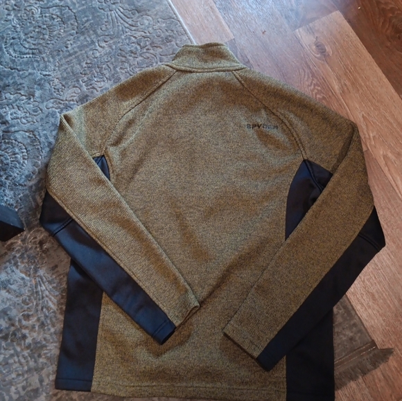 Spyder Men's Half-Zip Outbound Stryke Sweater Jacket - L - Green - Picture 2 of 6